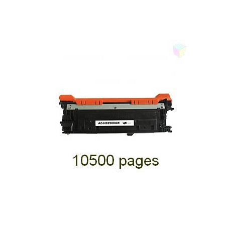 toner noir pour imprimante HP Color Laserjet Cp 3525 N équivalent CE250X