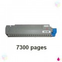 toner magenta pour imprimante Oki C801 équivalent 44643002