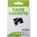 Cassette noir compatible Brother TZe-221